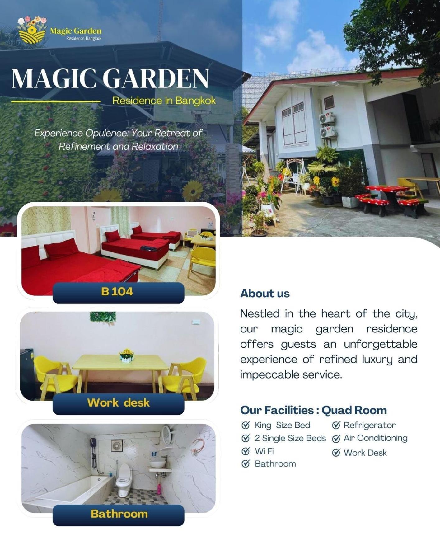 Magic Garden Residence Bangkok Esterno foto
